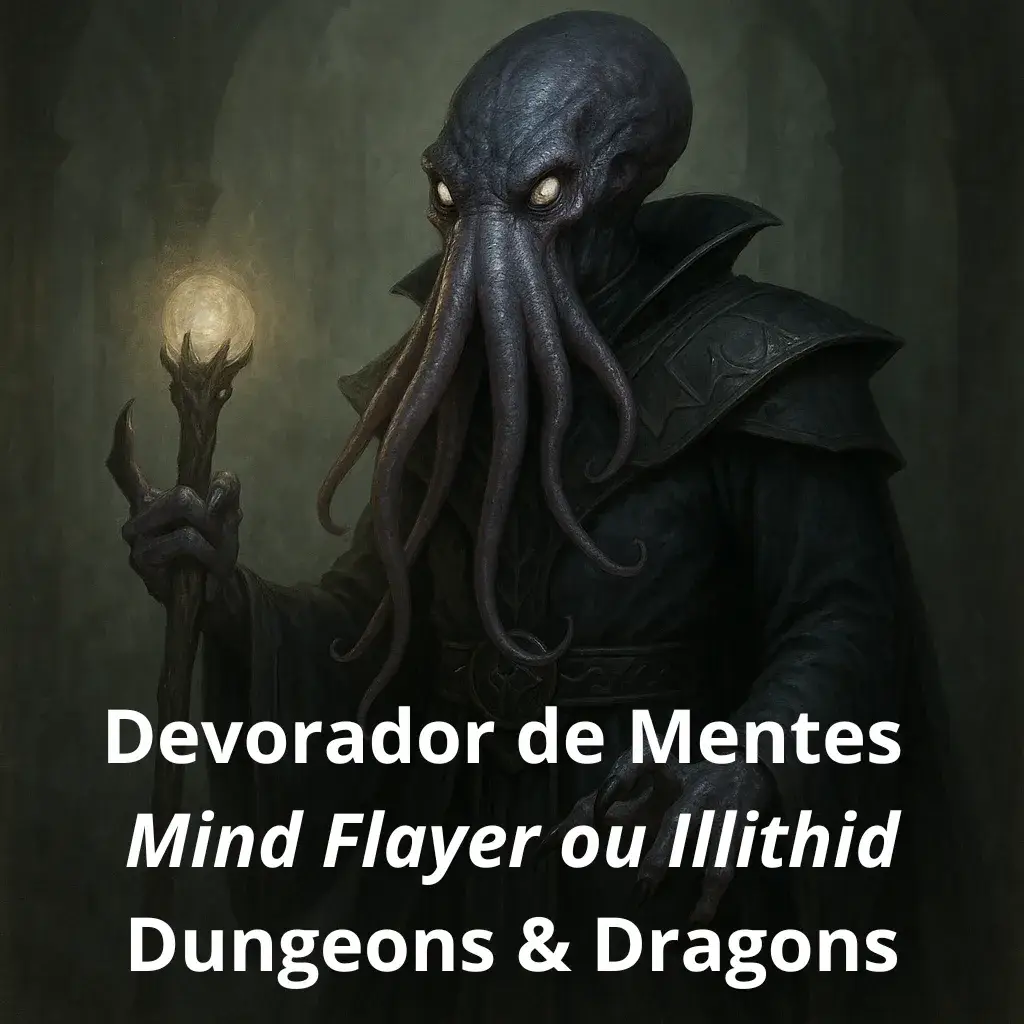 Devorador-de-Mentes-Mind-Flayer-ou-Illithid-Dungeons-Dragons Desvende: Dungeons & Dragons, a Alma de Stranger Things!