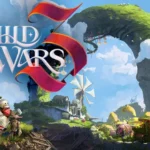 Logo clássico em cenário de fantasia para o guia de Guild Wars 3 onde baixar com segurança e links oficiais.